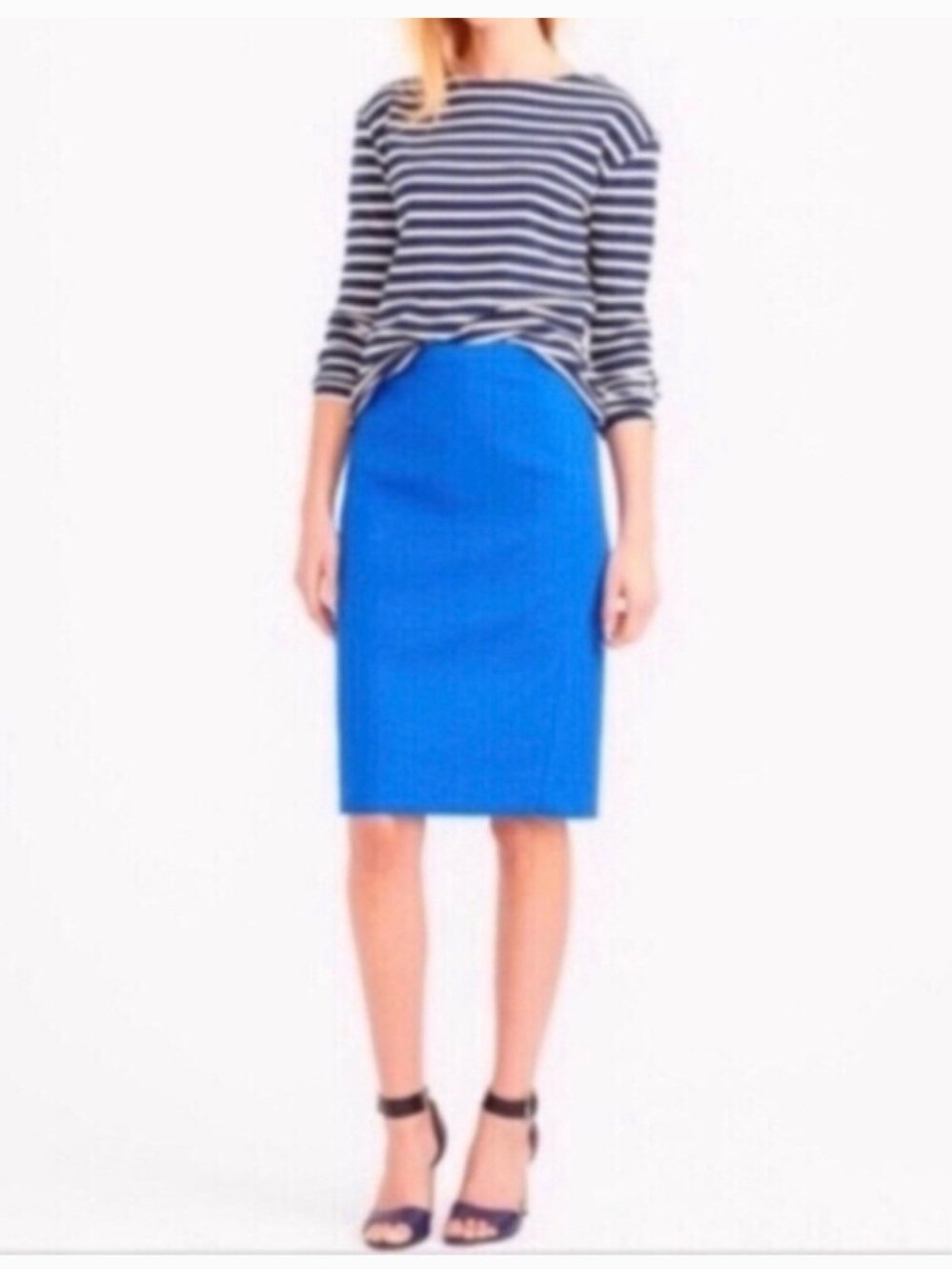 J. Crew Blue Pencil Skirt
